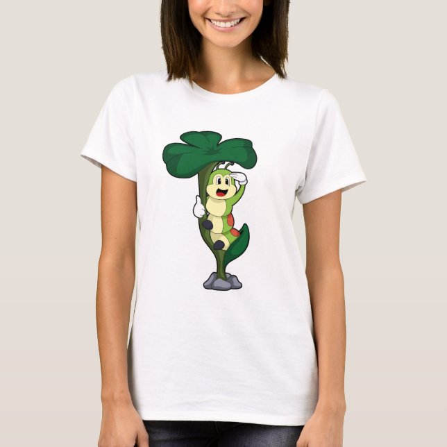 Caterpillar with Leaf T-Shirt (Front)
