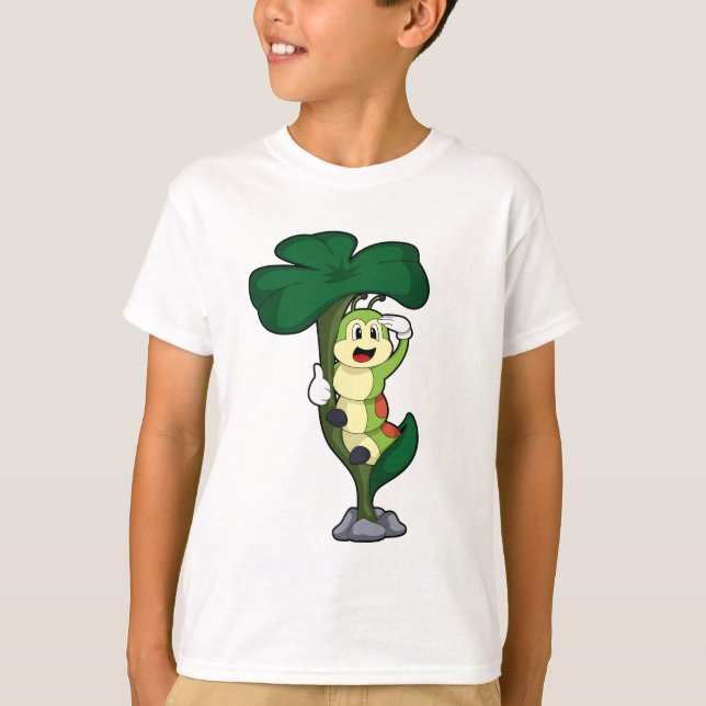 Caterpillar with Leaf T-Shirt (Front)