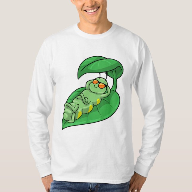 Caterpillar with Leaf T-Shirt (Front)