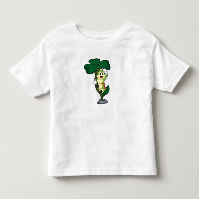 Caterpillar with Leaf Toddler T-Shirt (Front)