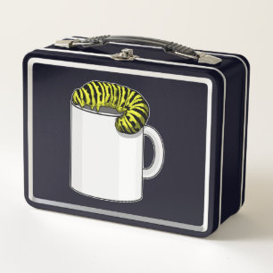 Caterpillar with Mug Metal Lunch Box