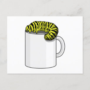 Caterpillar with Mug Postcard