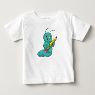 Caterpillar with Pencil Baby T-Shirt