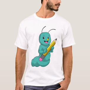 Caterpillar with Pencil T-Shirt
