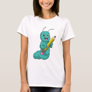 Caterpillar with Pencil T-Shirt