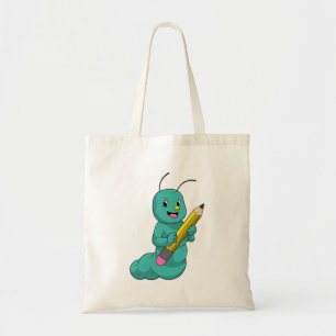 Caterpillar with Pencil Tote Bag