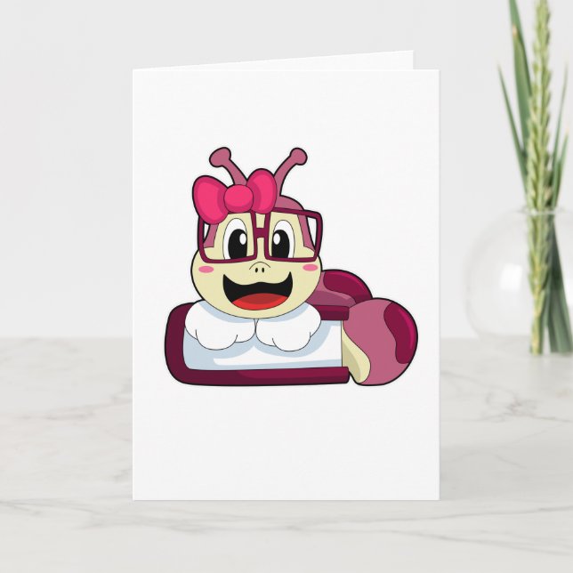 Caterpillar with Ribbon Card (Front)