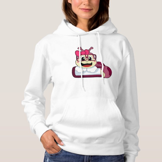 Caterpillar with Ribbon Hoodie (Front)