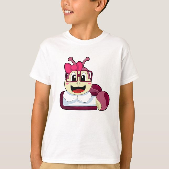 Caterpillar with Ribbon T-Shirt (Front)
