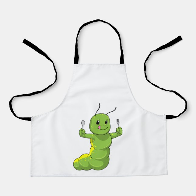Caterpillar with Spoon & Fork Apron (Front)