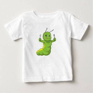 Caterpillar with Spoon & Fork Baby T-Shirt