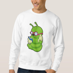 Caterpillar with Sunglasses & Book Sweatshirt