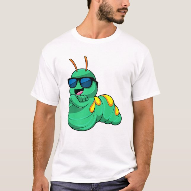 Caterpillar with Sunglasses T-Shirt (Front)