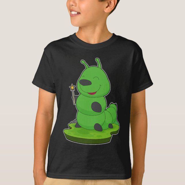 Caterpillar Wizard Magic wand T-Shirt (Front)