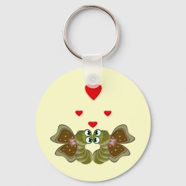Caterpillars love key ring (Front)