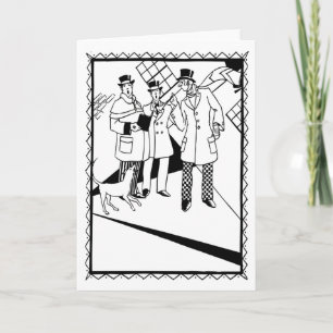 Caterwauling Back Alley Carolers Card