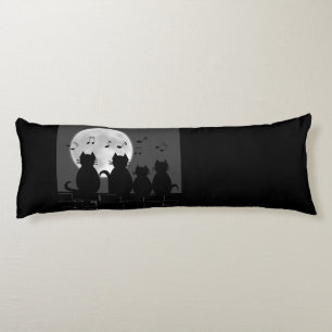 caterwauling by moonlight body cushion