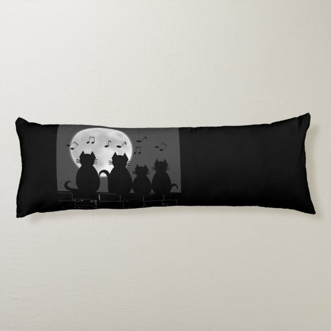caterwauling by moonlight body cushion (Back)