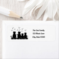 Caterwauling Musical cat family,personalised