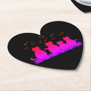 caterwauling wood  paper coaster