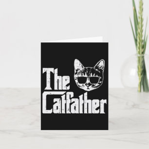 Catfather Funny Cat Dad Fathers Day Movie Pun Papa Card