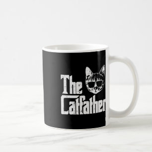 Catfather Funny Cat Dad Fathers Day Movie Pun Papa Coffee Mug