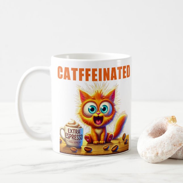 CATFFEINATED COFFEE MUG (With Donut)