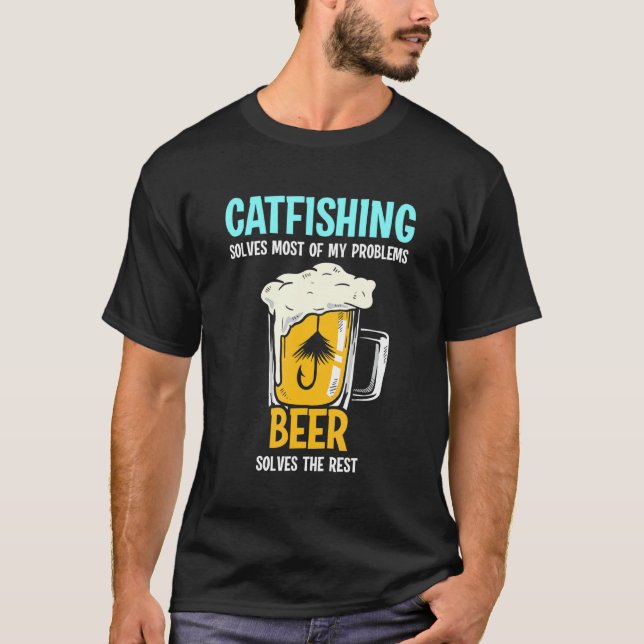 Catfish Catfisher Catfishing Solves Most Of My Pro T-Shirt (Front)
