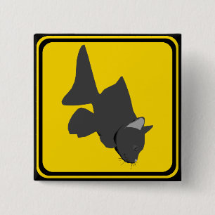 Catfish Crossing! 15 Cm Square Badge