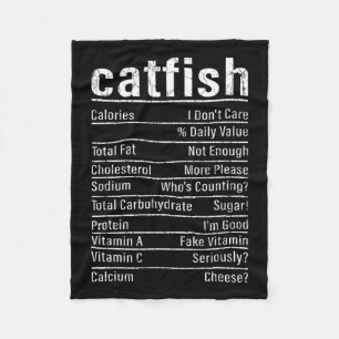 Catfish Facts Funny Fishing Lover Catfishing Graph Fleece Blanket