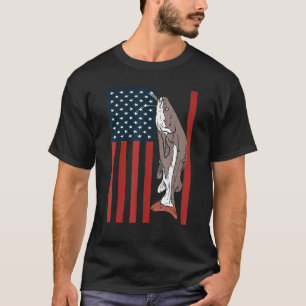 Catfish Fishing Fish Patriotic Catfishing American T-Shirt
