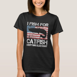 Catfish Fishing Usa Flag Fisherman Fish 4th Of Jul T-Shirt