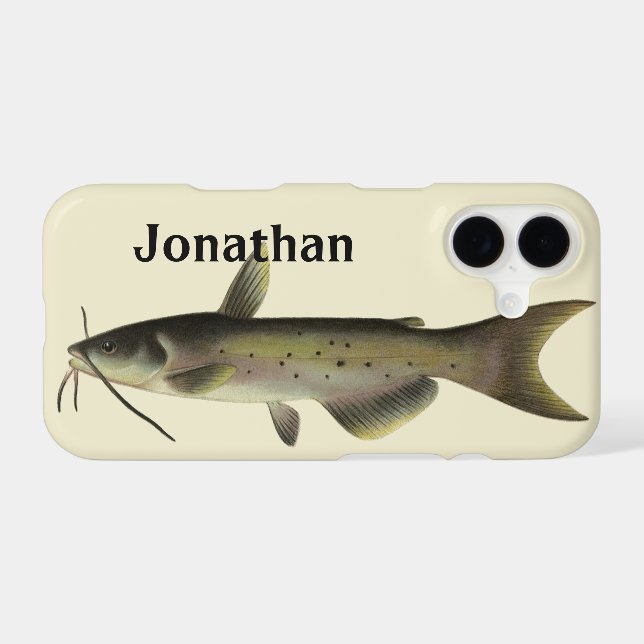 Catfish Fishing, Vintage Marine Life River Fish (Back (Horizontal))