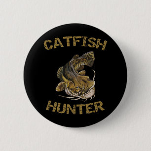Catfish Hunter Catfish For Catfish Fisherman  6 Cm Round Badge