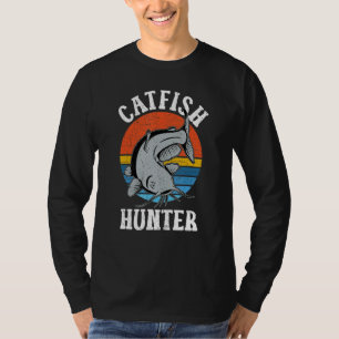 Catfish Hunter River Fishing Catfishing Angler Ret T-Shirt