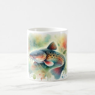 Catfish in Watercolor Art 170724AREF129 - Watercol Coffee Mug