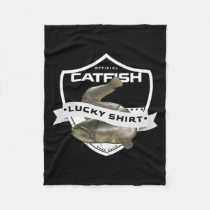 Catfish Lucky Shirt Funny Accessories To Catfish F Fleece Blanket