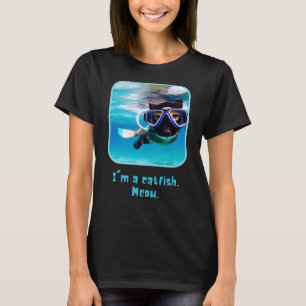 Catfish Meow - Funny Cat Snorkelling T-Shirt