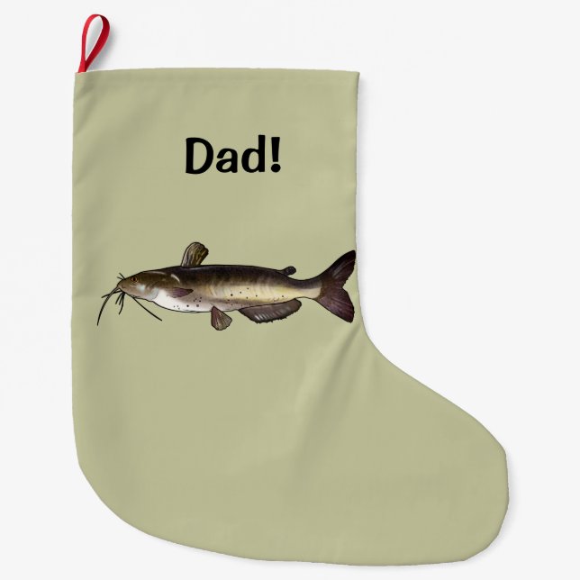 Catfish Name Customisable Large Christmas Stocking (Front)