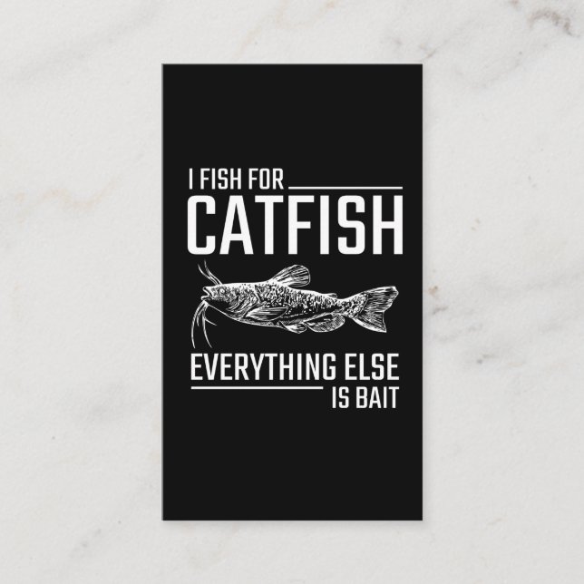 Catfish Pun Cat Noise Humor Kitty Fishing Lover Business Card (Front)