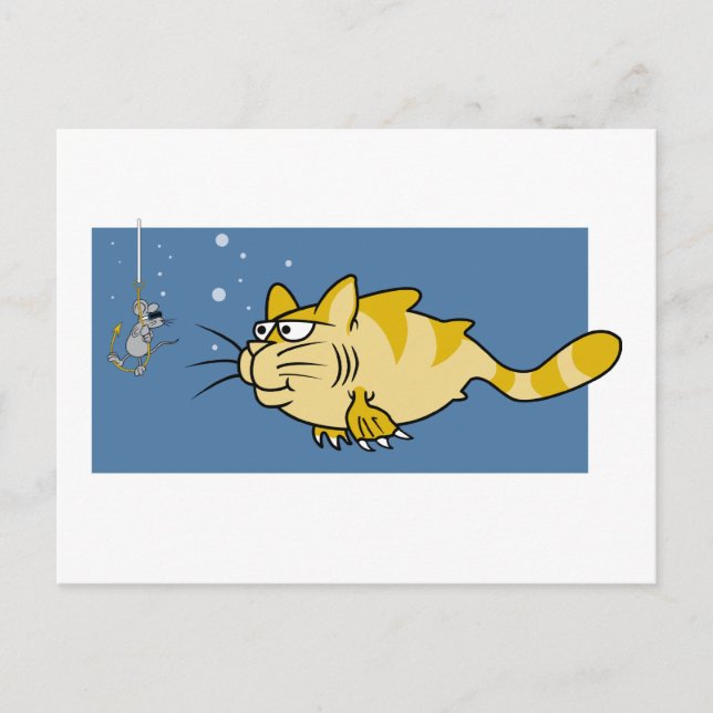 Catfish Pun Postcard (Front)