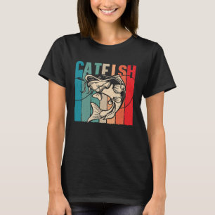Catfish Retro Catfishing Freshwater Fishing Fisher T-Shirt