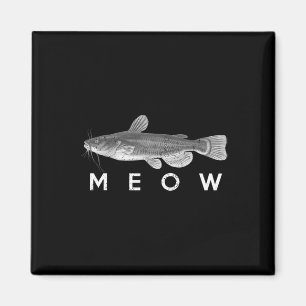 Catfish Shirt Meow Funny Catfishing Fishing Fisher Magnet