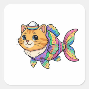 CATFISH SQUARE STICKER