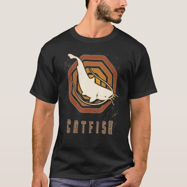 Catfish Vintage Retro Classic Animal Love T-Shirt (Front)