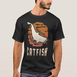 Catfish Vintage Retro Classic Animal Sunset T-Shirt