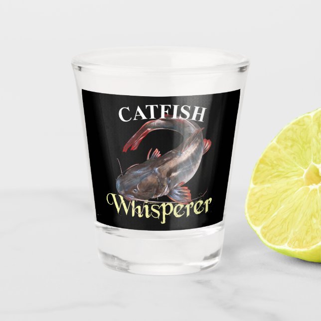 Catfish Whisperer Dark Shot Glass (Front)