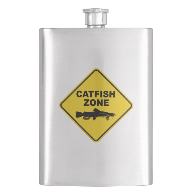Catfish Zone Hip Flask (Front)