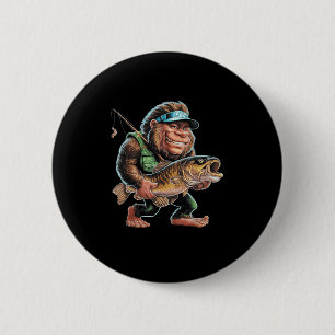 Catfishing Bigfoot Sasquatch Fishing Catfishermen 6 Cm Round Badge