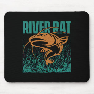 Catfishing Freshwater River Rat - Catfish Fishing Mouse Mat